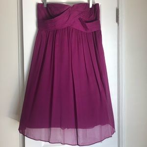 JCrew Taryn Dress In Silk Chiffon, Spiced Wine, 14